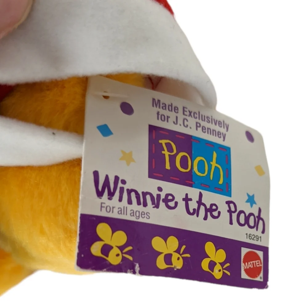 Vintage 90s Disney Winnie the Pooh Santa Christmas Holiday NWT NEW